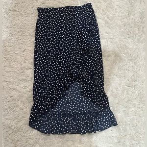 Polka-dot skirt in navy/white